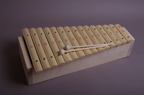 Ксилофон диатонический До мажор (15 пластин, на высоком резонаторе, ель) МС00000443