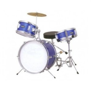 Ударная установка JD-042/MBL детская, бар-ны: (16"х11”), (10”x6"), мал. бар-н (10”x5") на стойке, тарелка (10") на стойке, педаль, стульчик, цвет голубой, Ударная установка JD-042/MBL детская, бар-ны: (16"х11”), (10”x6"), мал. бар-н (10”x5") на стойк КП23131046