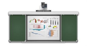 Раздвижная рельсовая система для интерактивной доски 400х150 см ПА100008