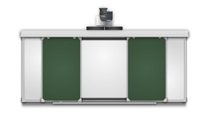 Раздвижная рельсовая система для интерактивной доски 400х120 см ПА100007