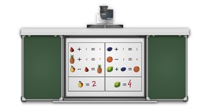 Раздвижная рельсовая система для интерактивной доски 300х100 см ПА100010