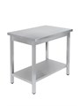 СТОЛ универсальный Luxstahl СПУ-12/6 со сплошной полкой нерж. КЛ000018