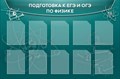 Стенд «Подготовка к ЕГЭ и ОГЭ по физике», 150х100 см, 10 карманов ms.12645