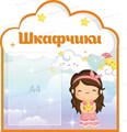 Стенд «Шкафчики. Группа Звёздочки.», 50х55 см, 1 карман, резной ms.13836 - фото 798612