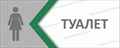 Табличка «Женский туалет, разные цвета», 30х12 см ms.17188