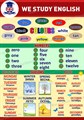 Стенд «We Study English. Мы изучаем английский язык.», 70х100 см ms.17421