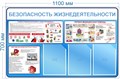Стенд «Безопасность жизнедеятельности», 110х70 см, 3 кармана ms.13966